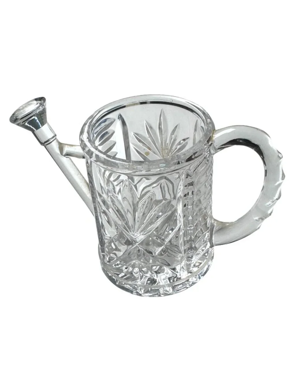 Miniature Lead Crystal Watering Can Toothpick Holder